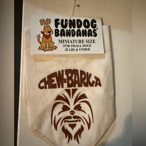🐾 FunDog Bandanas “Chew-Barka” – Miniature Size for Small Dogs (20 lbs & Under)